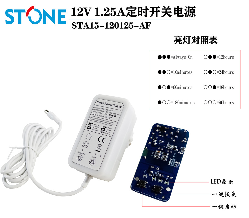 18W定時快關電(diàn)源适配器